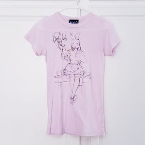 2/$5 JUNK FOOD Alice in Wonderland Tshirt L